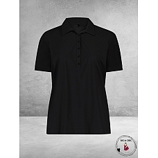 PLUS BASICS Polo Shirt Korte Mouw ZWART